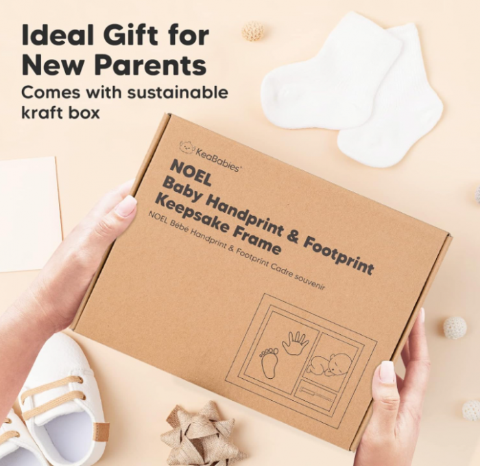 Ramă foto și kit amprentă mânuță și picioruș KeaBabies, set amintiri [11]