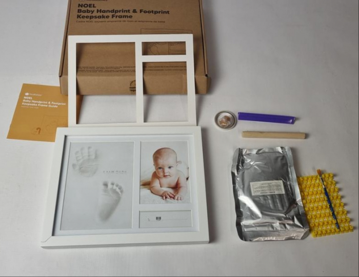 Ramă foto și kit amprentă mânuță și picioruș KeaBabies, set amintiri [2]