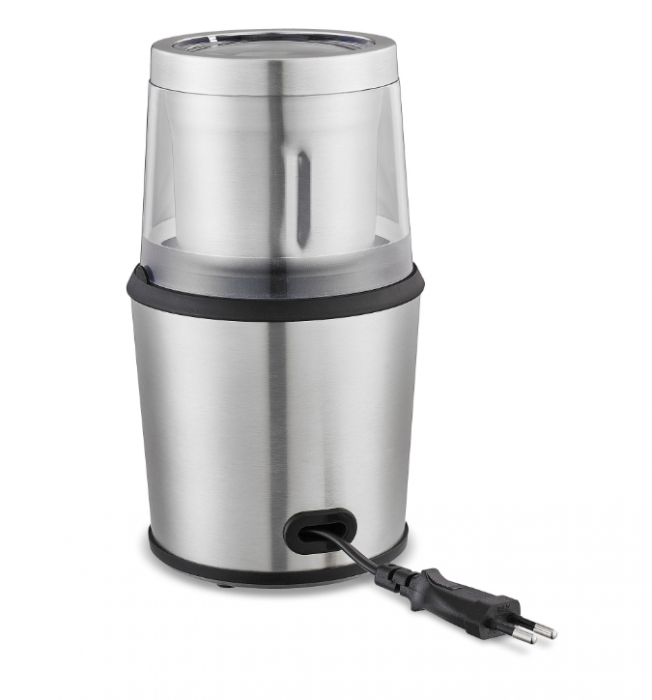 Rasnita de cafea Zass ZCG 10, Putere 200W, Sistem 2 in 1 pentru cafea si condimente, Capacitate 85g, Inox [4]