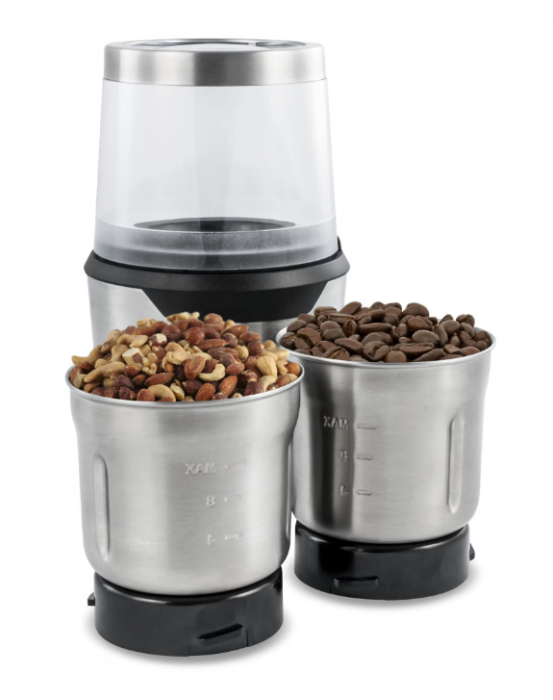 Rasnita de cafea Zass ZCG 10, Putere 200W, Sistem 2 in 1 pentru cafea si condimente, Capacitate 85g, Inox [3]