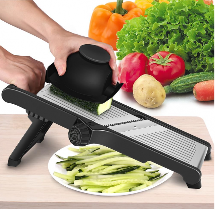 Razatoare, Mandolina de feliat multifunctional MILcea, din Otel inoxidabil, grosime 1 - 9 mm [9]