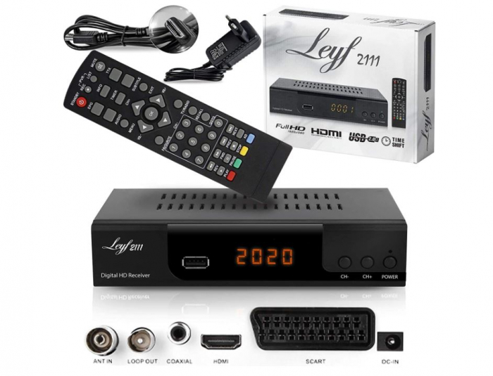 Receptor digital pentru televiziune digitala prin cablu Hd-line, DVB-C, negru [1]