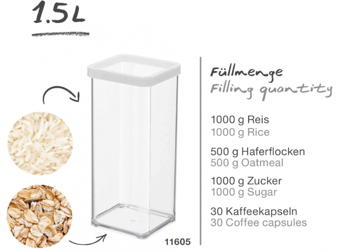 Recipient pentru alimente Rotho Loft 1.5 L [6]