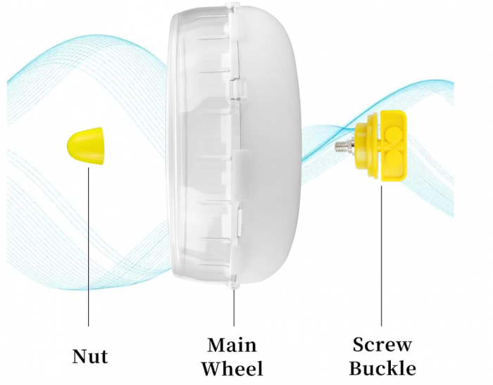 Roata de alergat pentru hamsteri Andiker, alb, 18 cm [4]