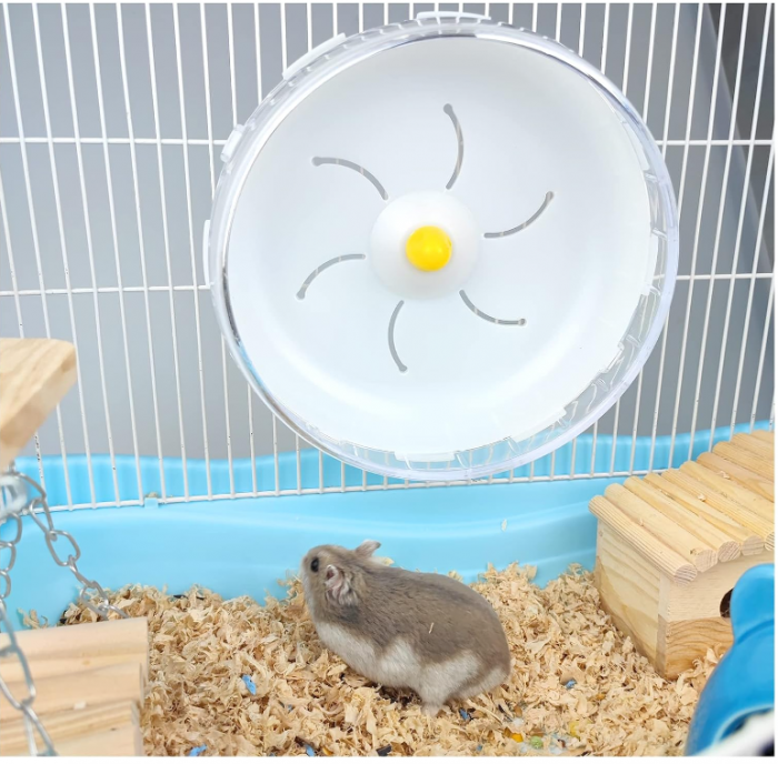 Roata de alergat pentru hamsteri Andiker, alb, 18 cm [6]