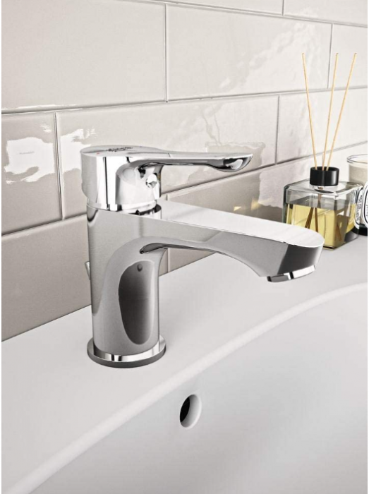 Robinet pentru chiuvetă Ideal Standard BC647AA Alpha cu scurgere din metal cromat [3]