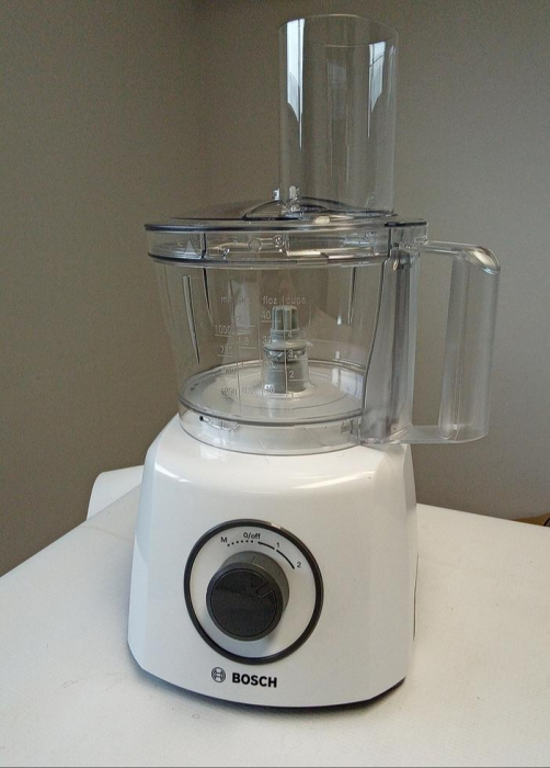 Robot de bucatarie Bosch MultiTalent 3 MCM3100W, 800 W, bol 2.3 l, 2 viteze, Alb/Gri [3]