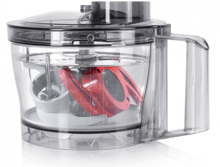 Robot de bucatarie Bosch MultiTalent 3 MCM3100W, 800 W, bol 2.3 l, 2 viteze, Alb/Gri [6]