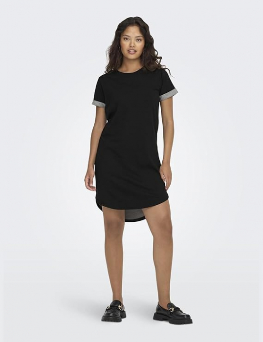 Rochie de damă ONLY Jdyivy S/S Jrs Noos, tip tricou, negru, M [7]