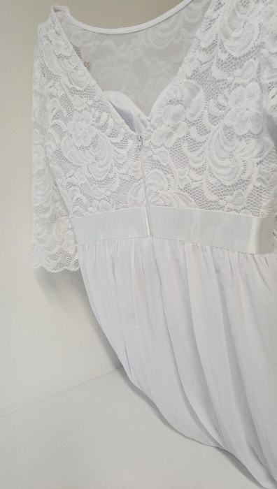 Rochie de mireasa pentru femei Ever-Pretty alba, Marimea 38 [4]