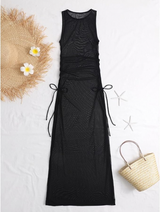 Rochie de plajă pentru bikini Kielsjajd, neagră, L [3]