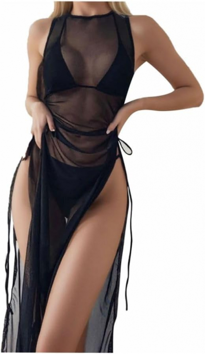 Rochie de plajă pentru bikini Kielsjajd, neagră, L [1]