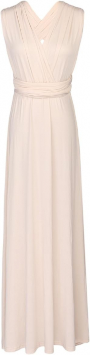 Rochie de seară elegantă IMEKIS, fără mâneci, decolteu în V, XS [5]