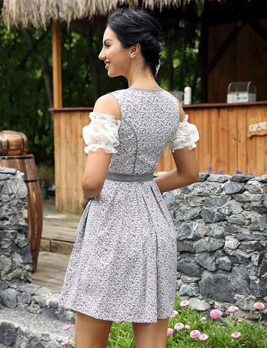 Rochie Dirndl Oktoberfest pentru femei, KOJOOIN, 3 piese, marime 36 [5]
