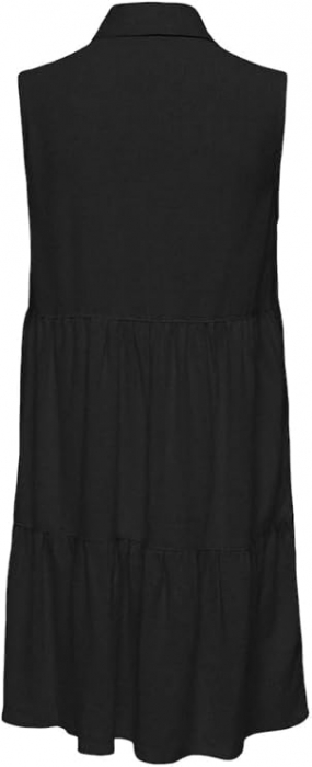 Rochie fara maneci ONLY Onlsiesta S/L Linen Bl Shirt Dress Pnt, negru, S [2]