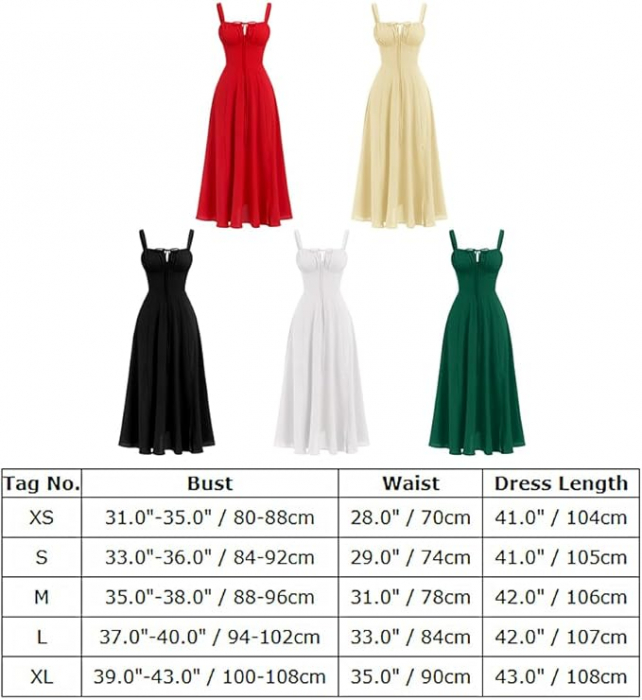 Rochie lunga tip corset FYMNSI, fara maneci, negru, XL [3]