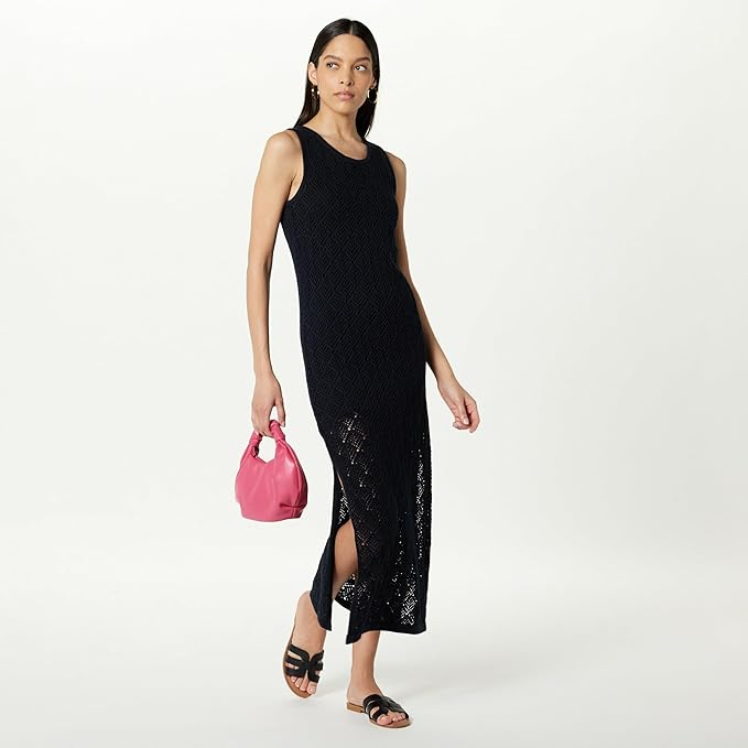 Rochie maxi The Drop Ritu Crochet, negru, XS [5]