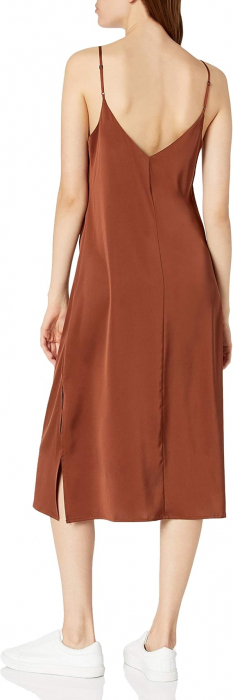 Rochie midi pentru femei The Drop Ana, decolteu in V, maro, XXL [2]