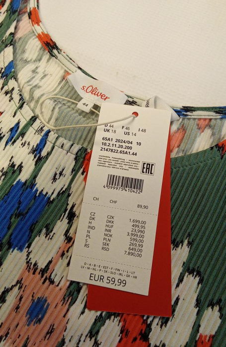 Rochie midi plisată pentru femei s.Oliver, multicolor, 44 [2]