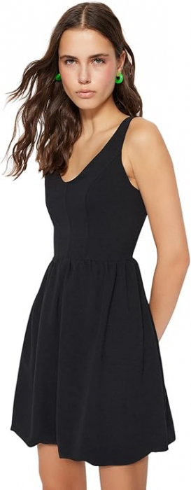Rochie mini pentru femei Trendyol, Regular Fit, negru, 46 [5]