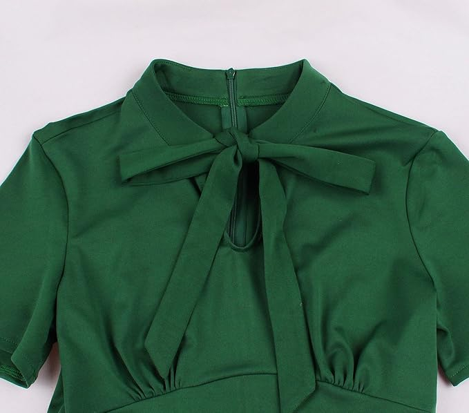 Rochie vintage pentru femei Wellwits, anii 1940, verde, M [4]