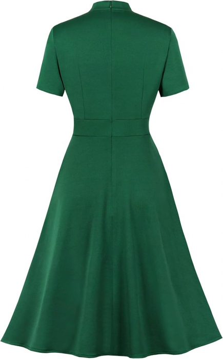 Rochie vintage pentru femei Wellwits, anii 1940, verde, M [2]