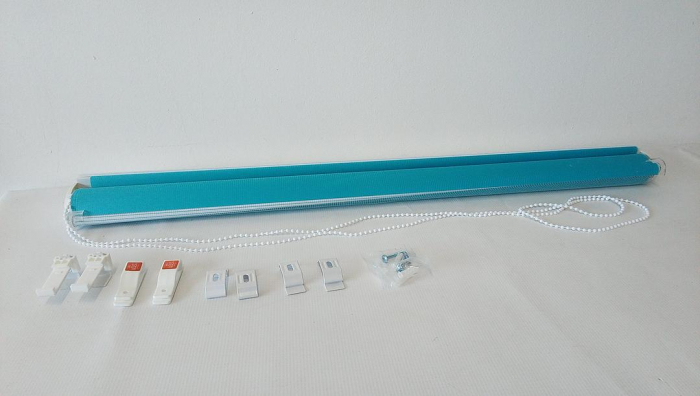 Roleta textila Lichtblick, montare fără găurire, 150l x 80L centimetri, Albastru [2]