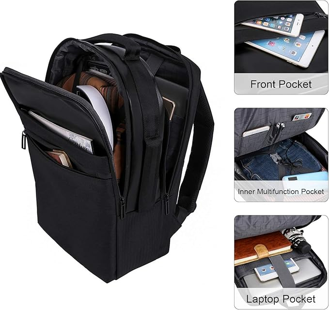 Rucsac antifurt Xnuoyo pentru laptop de 15.6 inchi, negru [3]