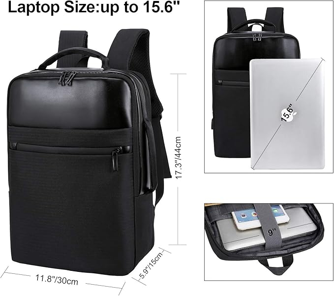 Rucsac antifurt Xnuoyo pentru laptop de 15.6 inchi, negru [2]