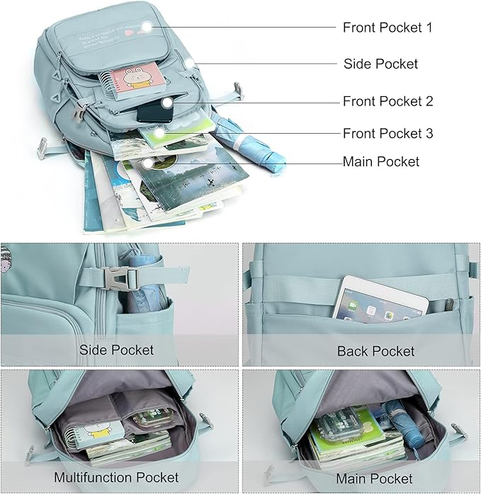 Rucsac de scoala pentru copii FANDARE, 32 x 22 x 45 cm, albastru [4]