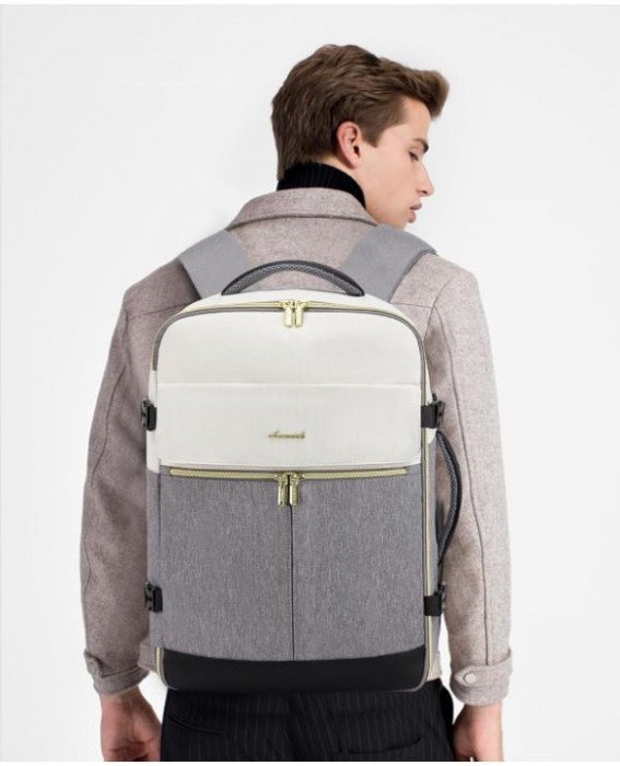 Rucsac de voiaj LOVEVOOK, 40L, 47 x 31 x 20 cm, gri [8]