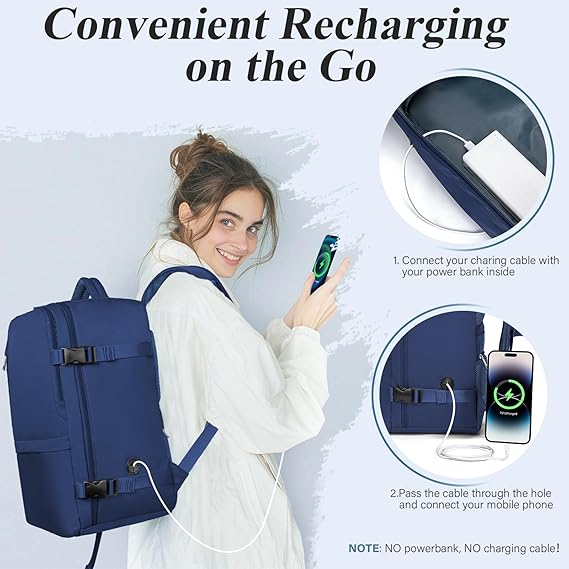 Rucsac de voiaj VMIKIV pentru Ryanair, 40 x 20 x 25 cm, albastru [5]