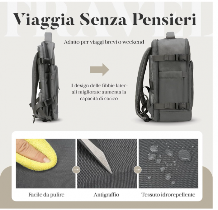 Rucsac de voiaj ZHXX, 40 x 20 x 25 cm [6]