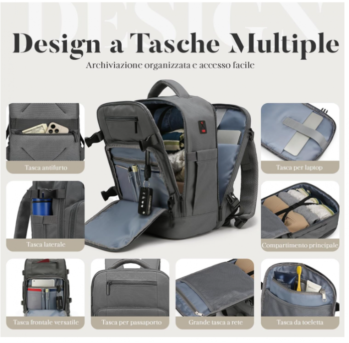 Rucsac de voiaj ZHXX, 40 x 20 x 25 cm [5]