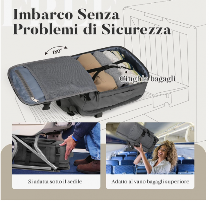 Rucsac de voiaj ZHXX, 40 x 20 x 25 cm [3]