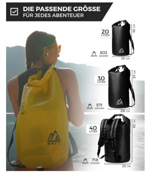 Rucsac impermeabil MNT10 Dry Bag Cliff-Bag, 20L [3]