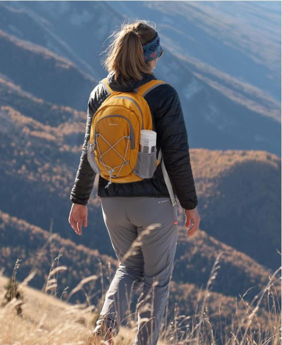 Rucsac mic de drumeție si trekking WATERFLY 12L, galben [10]