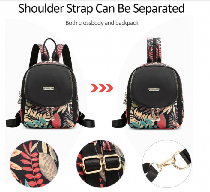 Rucsac mic DIRRONA, de damă, cu design imprimat [4]