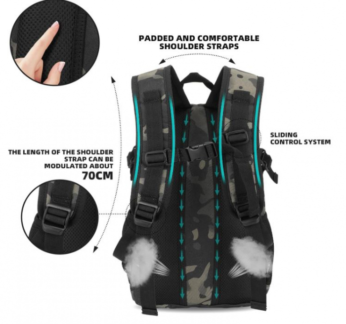 Rucsac militar pentru drumetii HUNTVP, 12L [5]