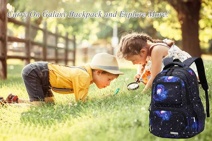 Rucsac pentru scoala BOBOOG, print cu galaxie [6]