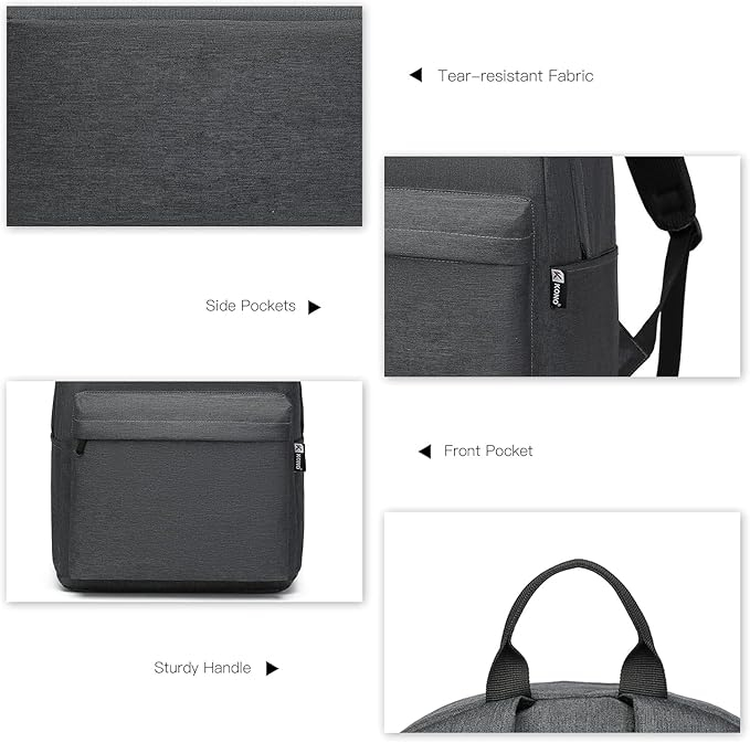 Rucsac universitar Kono, pentru laptop de 15.4 inch, gri [5]