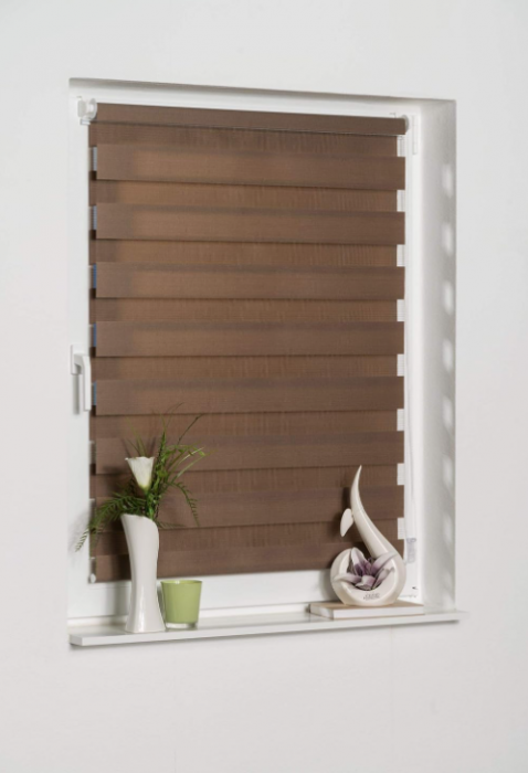 Rulou dublu(zebra) K-home, maro, 100 x 150 cm [3]