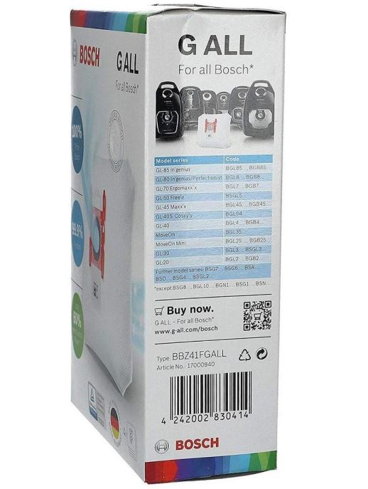 Set 4 saci de aspirator, BOSCH 17003048, G All, BBZ41FGALL [2]