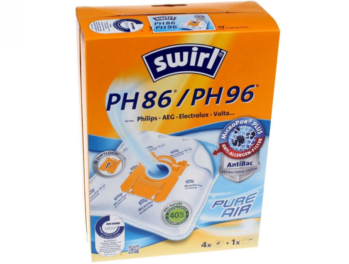 Set 4 saci aspirator SWIRL PH86/PH96, pentru Philips, AEG și Electrolux [1]