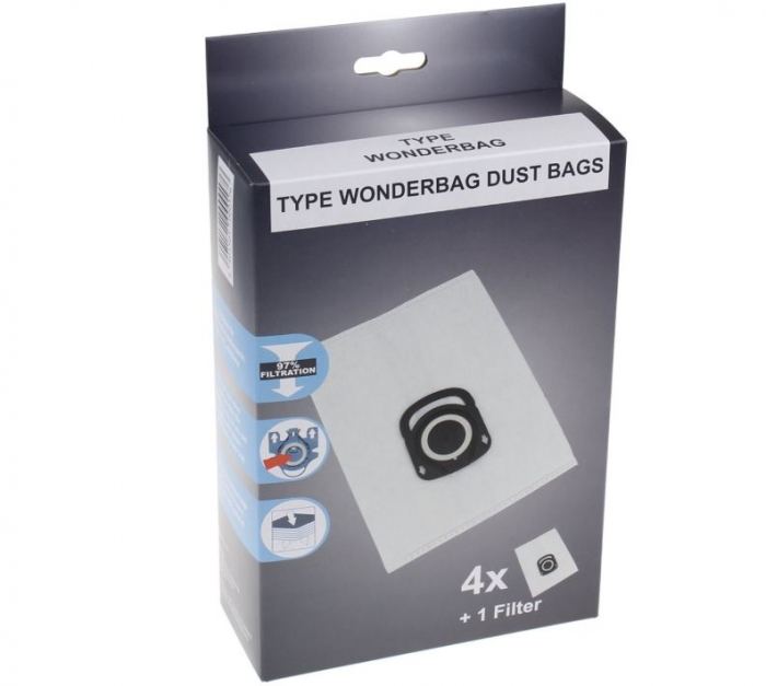 Set 4 saci aspirator + 1 filtru, compatibil cu Rowenta ZR200520 [1]