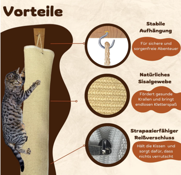 Sac de de zgâriat si cățărat pentru pisici Samtkönig [5]