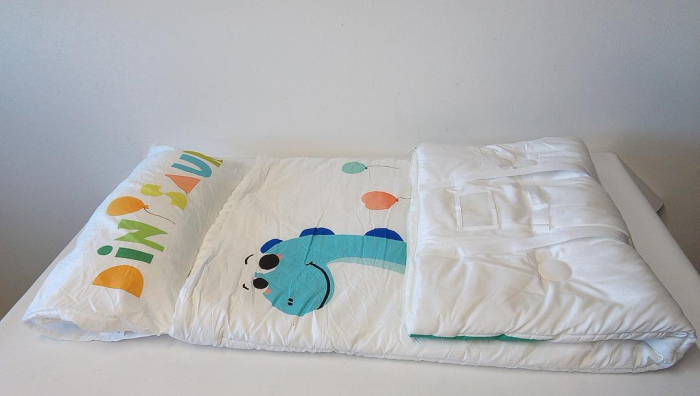 Sac de dormit Decalsweet, pentru copii cu pernă detașabilă, 150 x 60 cm, dinozaur [3]