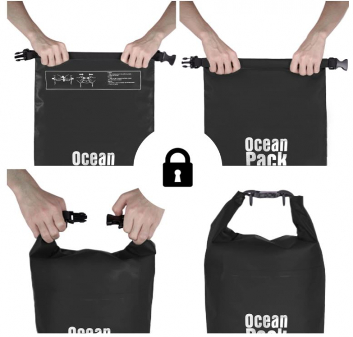 Sac impermeabil Ocean Pack 5L, ideal pentru plajă și sporturi în aer liber [2]