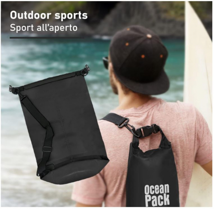 Sac impermeabil Ocean Pack 5L, ideal pentru plajă și sporturi în aer liber [6]