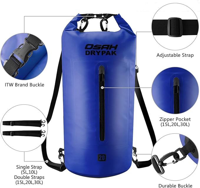 Sac Impermeabil OSAH DRYPAK, Curea de umăr reglabilă, 5L [3]